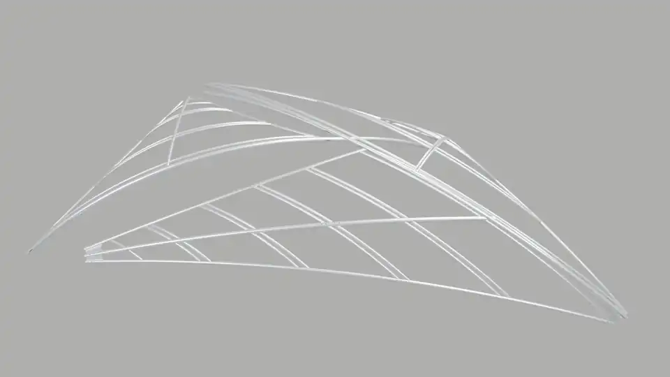 The rope follows the frame.