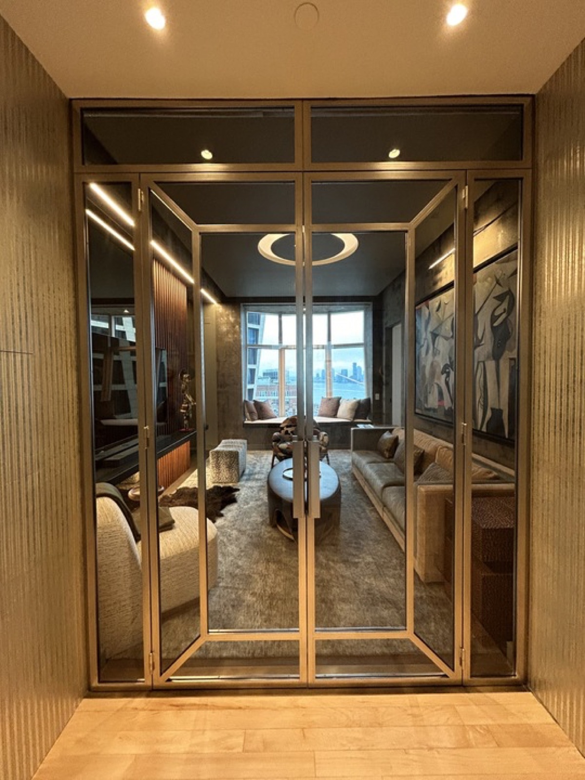 Nickel plated doors