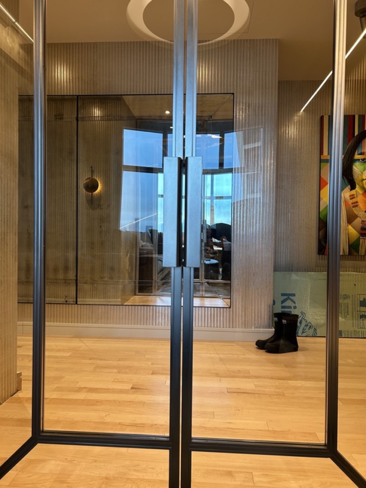 Nickel plated doors