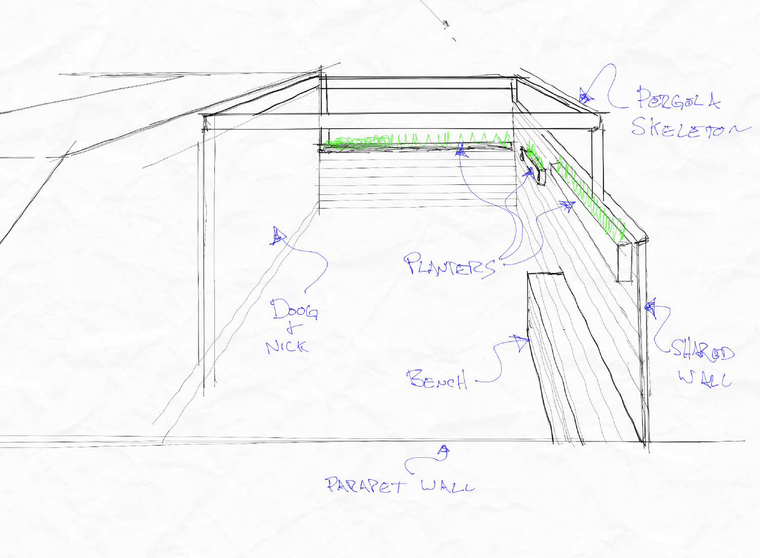 Rooftop Privacy Wall